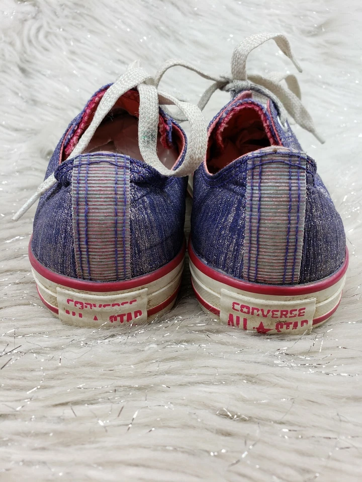 CONVERSE 647667F Purple Sparkly Pink Sneakers Junior Size 4 / 36 - Image 4 of 4