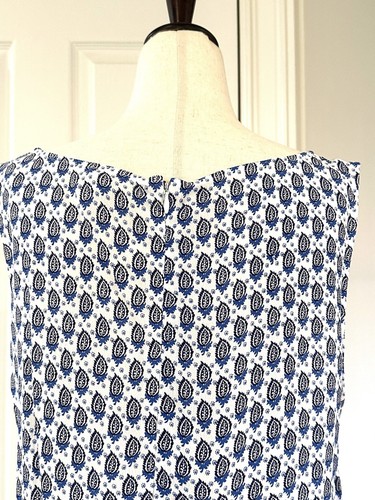 Soft Joie Blue & White Floral Print Shift Dress, Size Large - Picture 9 of 12