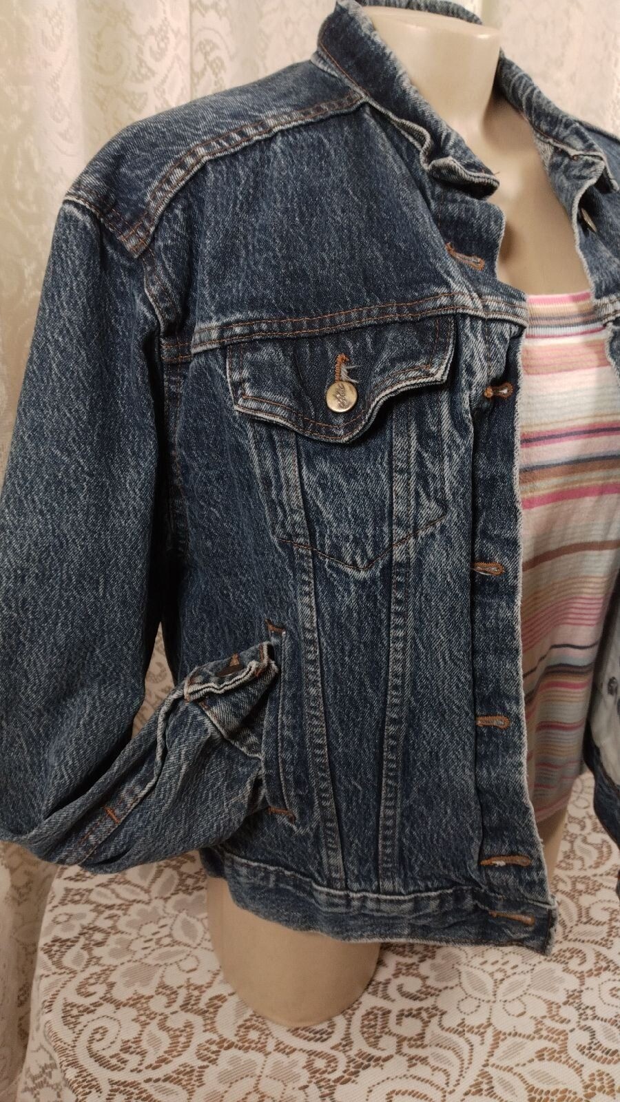 Chic Basic Denim Jean Jacket Size M - image 2