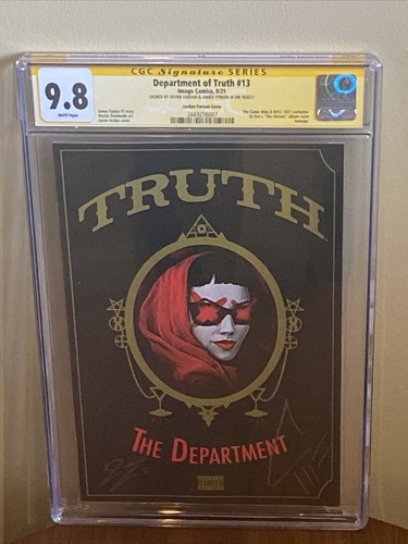 CGC 9.8 SS DEPARTMENT OF TRUTH 13 DR DRE NYCC 2021 Signed By Tynion & Jordan