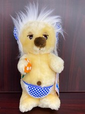 Vintage 1980 Dakin Woofits ANGELA Plush Scarf Apron Shredded Clippings 12"