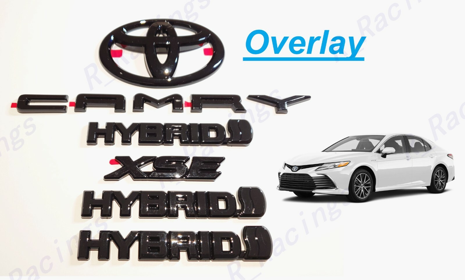 3PS Gloss Black Emblem Overlay Kit For 2012-2015 Toyota Camry SE – Rear Badge Cover