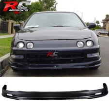 Fit 94-97 Acura Integra Mugen Style Front Bumper Lip Spoiler Unpainted Black PP