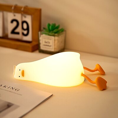 LED Nachtlicht Ente Licht Silikon Kinder Touch Lampe Wiederaufladbar Nachtlampe