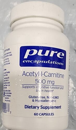 Pure Encapsulations Acetyl-l-Carnitine 500 mg - 60 Capsules (Exp Date 10/2025)