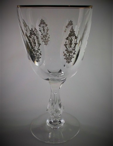 TIFFIN FRANCISCAN CRYSTAL PALAIS VERSAILLES WATER GOBLETS 6 7/8" - PERFECT!! - Picture 3 of 5