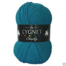 Cygnet Chunky Knitting Yarn 100g 100 Acrylic 365 Turquoise