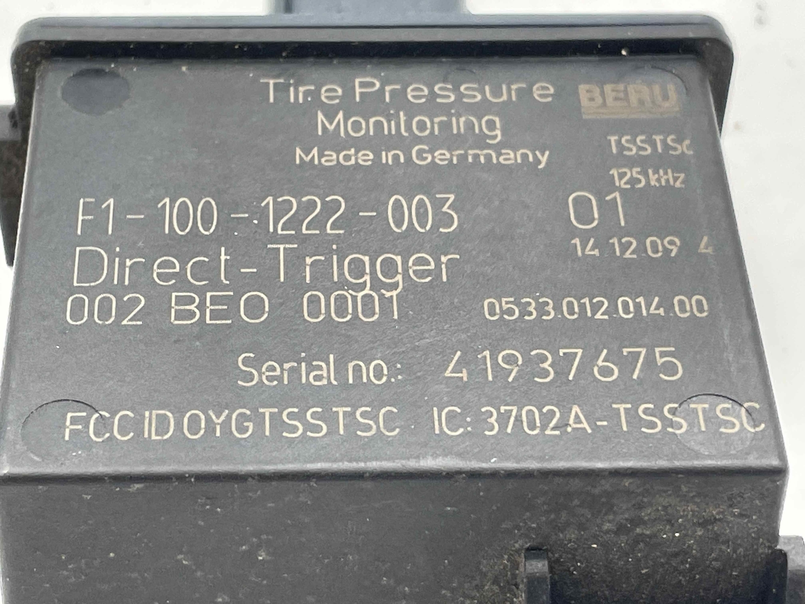 10 Aston Martin Rapide TPMS Tire Pressure Monitor Control Module F1-100-1222-003