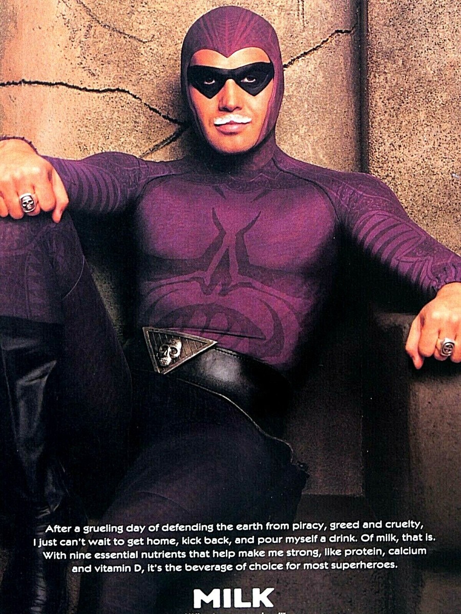 The Phantom Billy Zane Vintage 1996 Milk Mustache Original The Phantom Billy Zane Vintage 1996 Milk Mustache Original