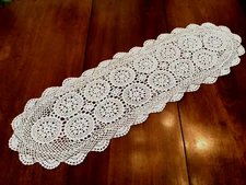 White Lace Table Runner 40" x 12 1/2"