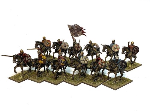 SAXON LIGHT CAVALRY 12 28mm painted historical DARK AGE SAGA MADE TO ORDER - Picture 3 of 4