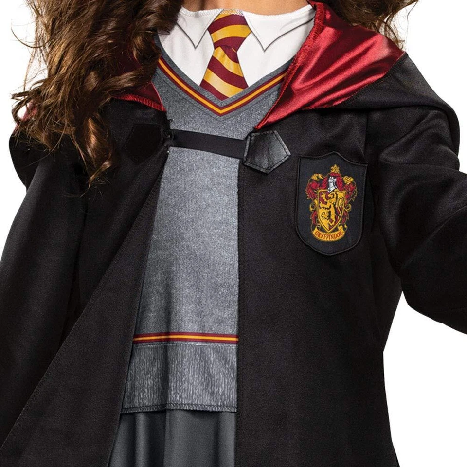 Large Hermione Granger Costume Hooded Robe Dress Harry Potter Outfit - Image 3 of 4
