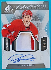 2015-17 Dylan Larkin SP Game Used Inked Rookie Sweater RC Auto Patch /49