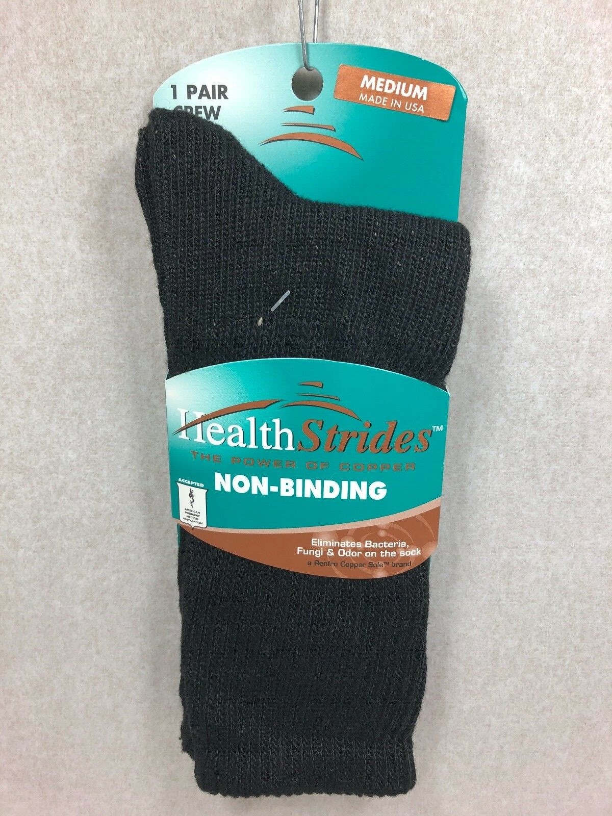 SAOLA UN PAIO CALZE GIROCOLLO UNISEX NUOVE ZONA SUOLA RAME NON VINCOLANTI MADE IN USA NERE