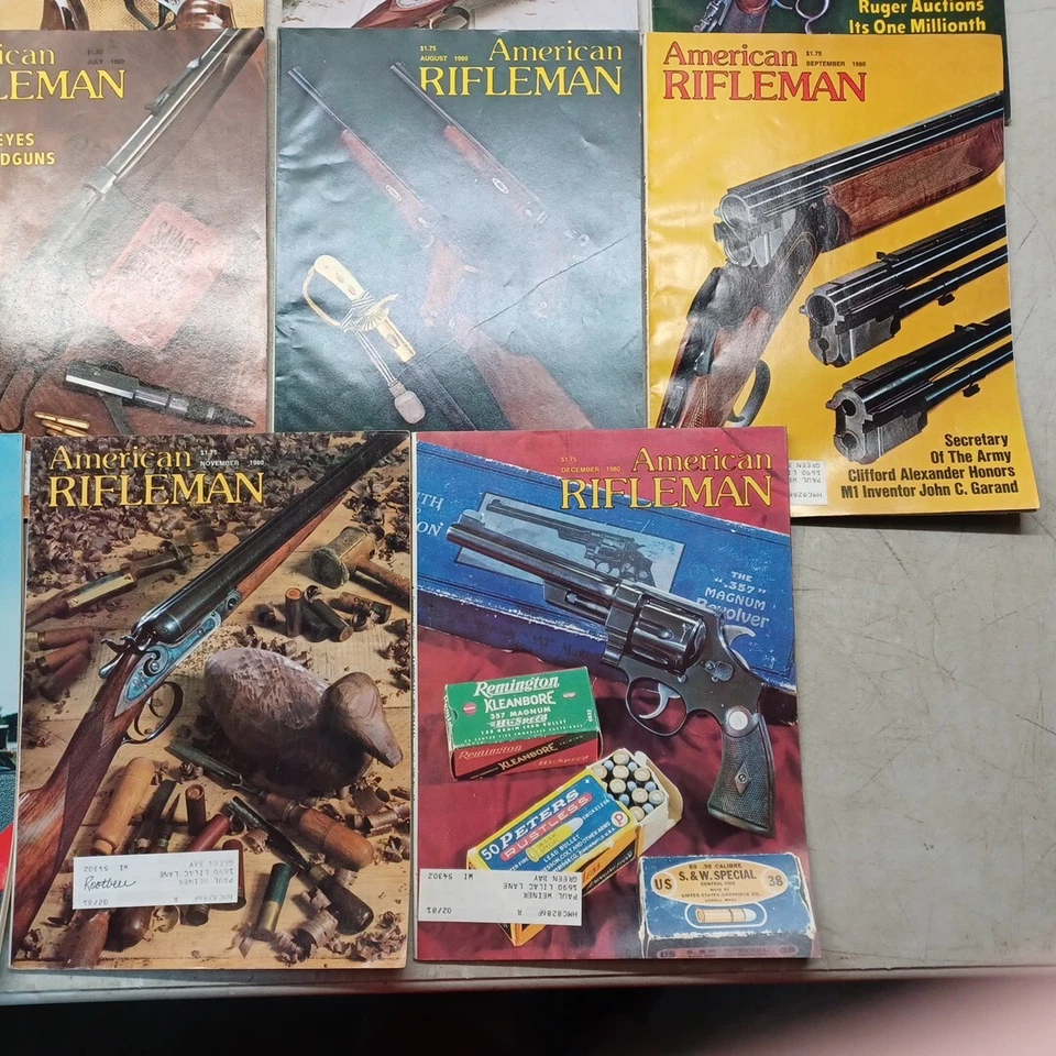 LOT of 11 American Rifleman Magazine 1980 Nostalgic VINTAGE Guns Books Firearms Foto 2 de 4