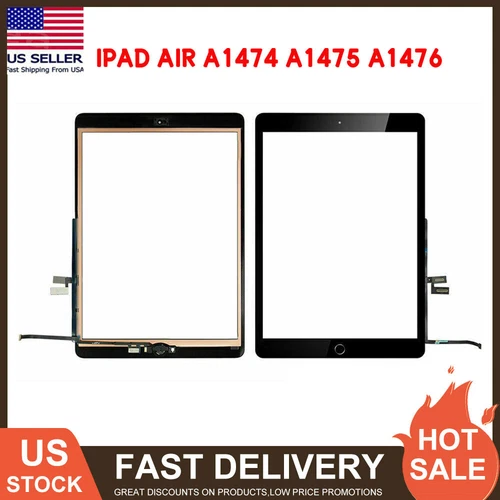 Touch Screen Glass Digitizer +Home Button For iPad Air 1st A1474 A1475 A1476 US