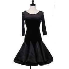 NEW Latin Ballroom Dance Dress Modern Salsa Waltz Standard Long Dress F280