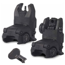 Gen 2 Front  Rear Back Up Sight Set Folding Flip-Up Sight Polymer for Picatinny