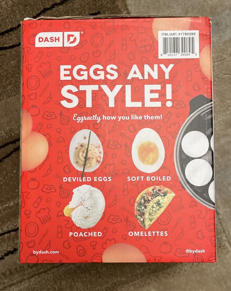 17-Piece Dash Egg Cooker & Steamer with 12-Egg Capacity, Piping Bag + 20 Recipes