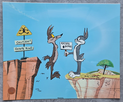 Chuck Jones Coyote Crossing Wile E Coyote Bugs Bunny Farm Cel Hand