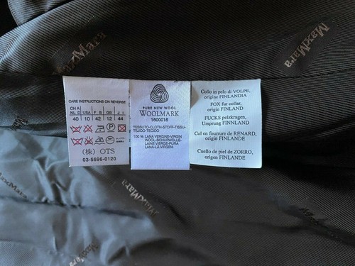 Cappotto MAX MARA marrone 100% lana foderato manica lunga taglia 10 - Foto 9 di 13