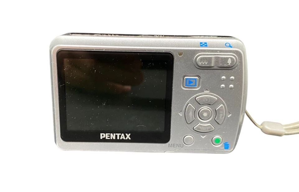 Pentax Optio E50 8,1-MP Digitalkamera 3x-Zoom Silber Vintage Geprüft OVP Retro - Bild 4 von 4