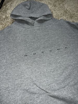 VTG 1991 Gotcha Logo Big Spellout Surf Hoodie Eye Logo Size S