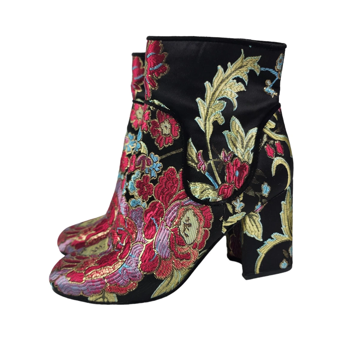 Marc Fisher Jana Embroidered Ankle Boot Booties Rockabilly