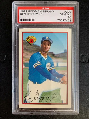 1989 BOWMAN TIFFANY KEN GRIFFEY JR #220 ROOKIE CARD PSA 10 GEM MINT POP 157
