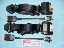 FIAT 500 D F L R CINTURE DI SICUREZZA ANTERIORI NERE CON ARROTOLATORE 3 PUNTI