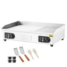 30" Countertop Griddle Commercial Electric Griddle Flat Top Grill 122 - 572 °F