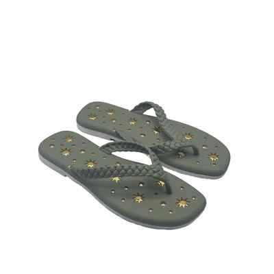 ROSY Green Galaxy Braided Flip-Flop - Women