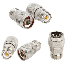 5PCS N-Type Male Plug to SO-239 UHF Female Jack RF Adapter Barrel connector