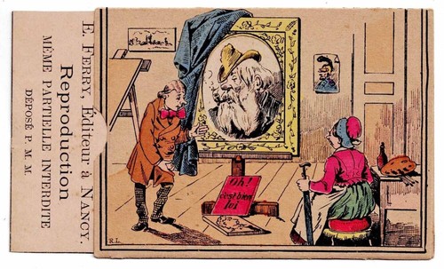 LE DOUBLE PORTRAIT SURPRISE vers 1860 / jouet optique hidden - Picture 3 of 5