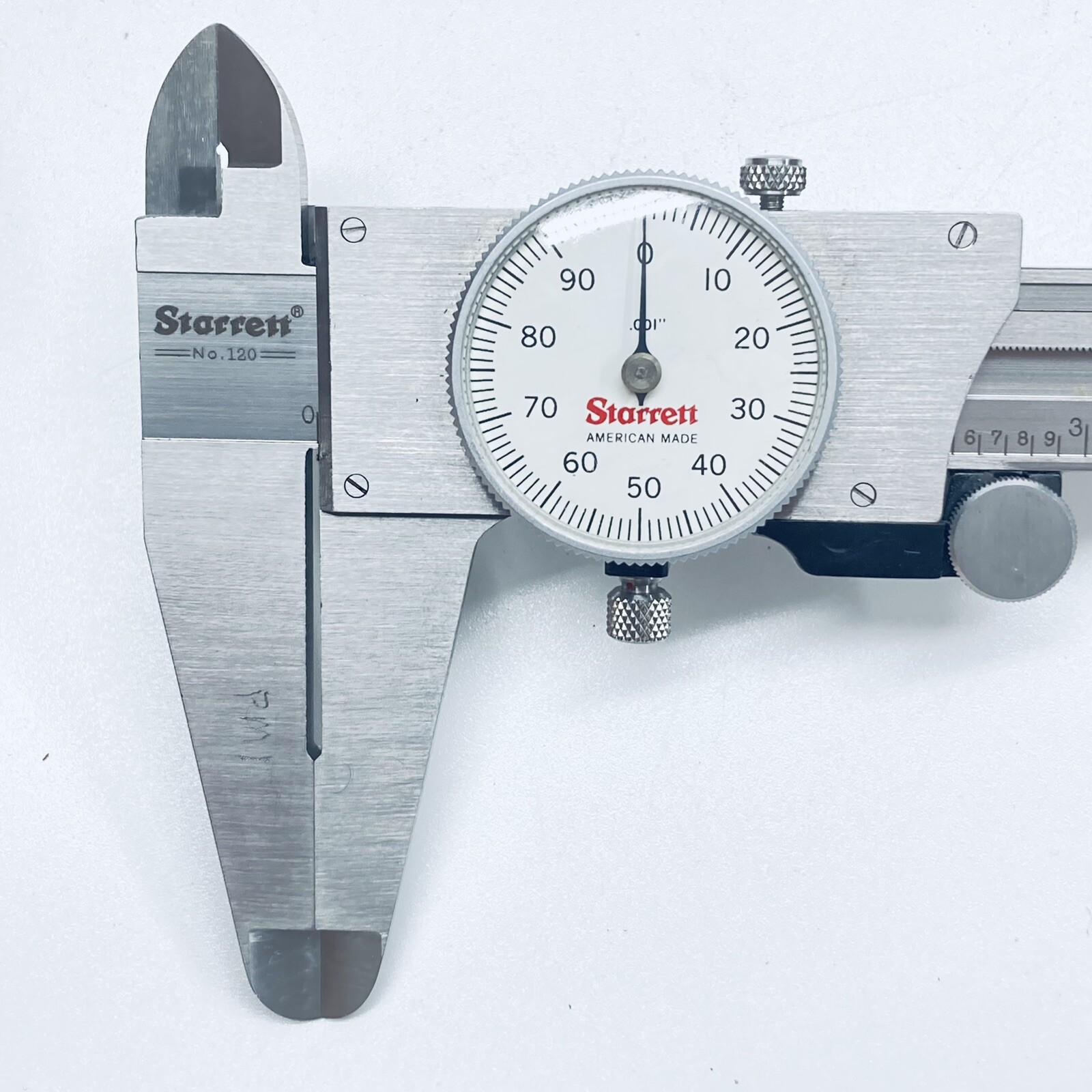 Starrett 12012 Dial Caliper Stainless Steel 012" Range in Wood Box