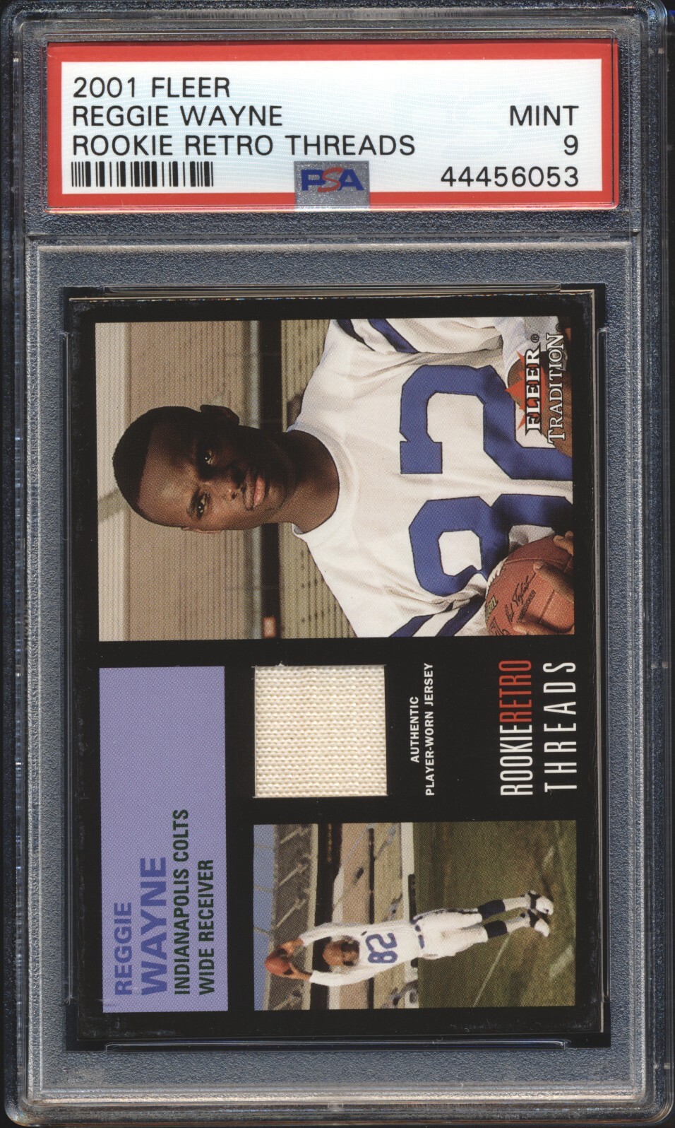 Reggie Wayne Fleer Tradition Rookie Retro Threads # Base