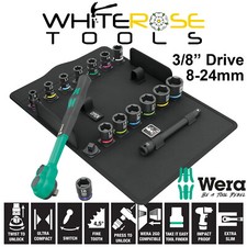 Wera Ratchet Socket Set 3/8" Drive 16pc 8100 SB 12 Zyklop Comfort Ratchet 8-24mm