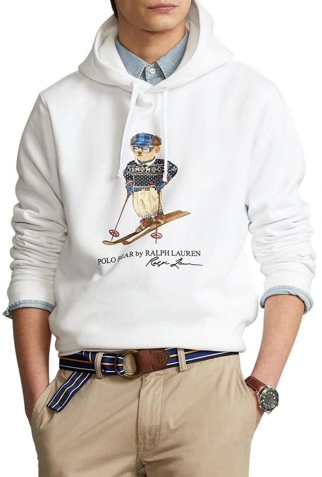 kradse Manifold løber tør Polo Ralph Lauren Ski Polo Bear white cotton blend fleece Hoodie Sz XL NWT  ma 190866317975 | eBay