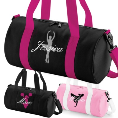Personalisierte Tanztasche Fass Schrift Design Mädchen Kinder Schule Gymnastik Ballett 