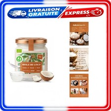 Huile de Coco Bio Vierge NaturaleBio 200 ml Crue Pressée à Froid Non Raffinée