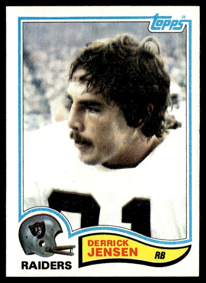 1982 Topps Card Football Derrick Jensen RC Oakland Raiders #192 NM