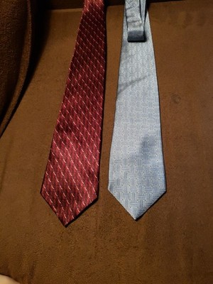 Stanford Executive Tie 100% Silk Lot Of 2 Ties