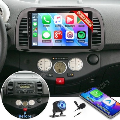 Android 15.0 Für NISSAN MICRA 3 K12 2002-2009 2+64GB Autoradio CarPlay GPS KAM
