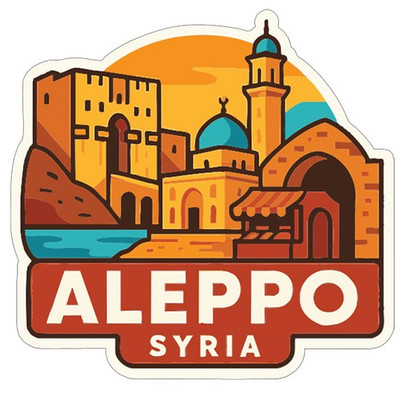 Aleppo Syria Sticker Decal Vinyl Die-Cut City Skyline Landmark Design
