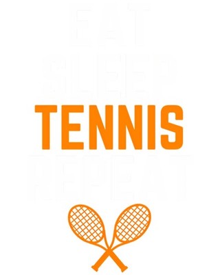 Eat Sleep Tennis Repeat Poster - Funny Tennis Player Gift