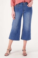 NYDJ Women's Cool Embrace Wide Leg Denim Crop Jeans Compass 2