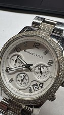 SS Michael Kors MK-5825 Chronograph Quartz Women's Watch FITS 6.25"