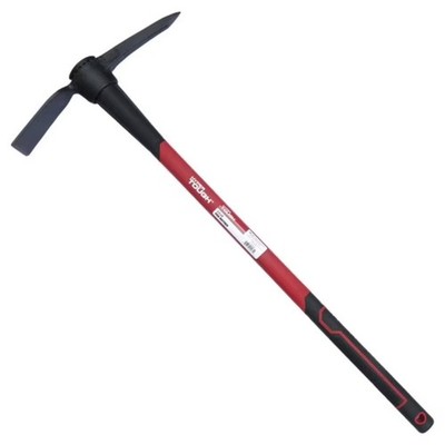 2.5 lb Garden Pick Mattock with Fiberglass and High Quality Steel Dual-Sided