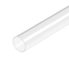 Acrylic Transparent Pipe Rigid Round Tube 31mm ID 35mm OD 18"