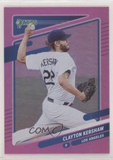 2021 Panini Donruss Variation Holo Pink Clayton Kershaw #105 9bp